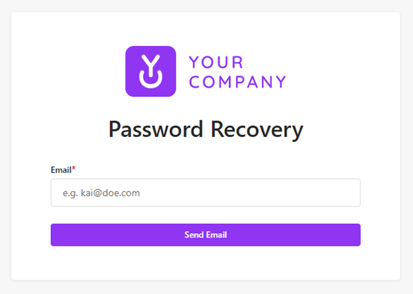 Login page with the 'Request code' button