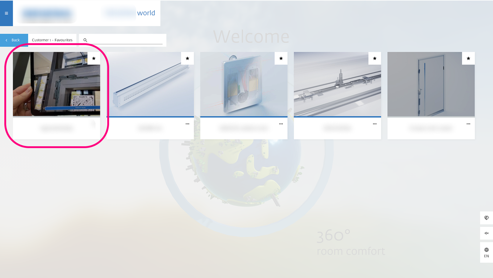 The content of the Favorites Folder