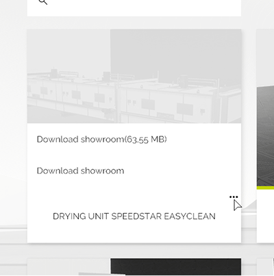 A showroom with the 3-Dot Menu and options
