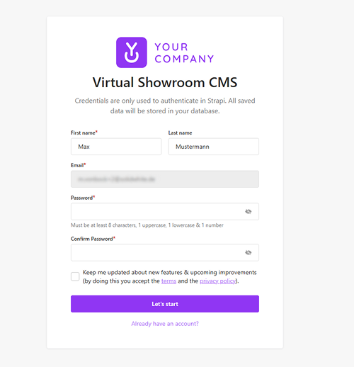 Account Registration Form