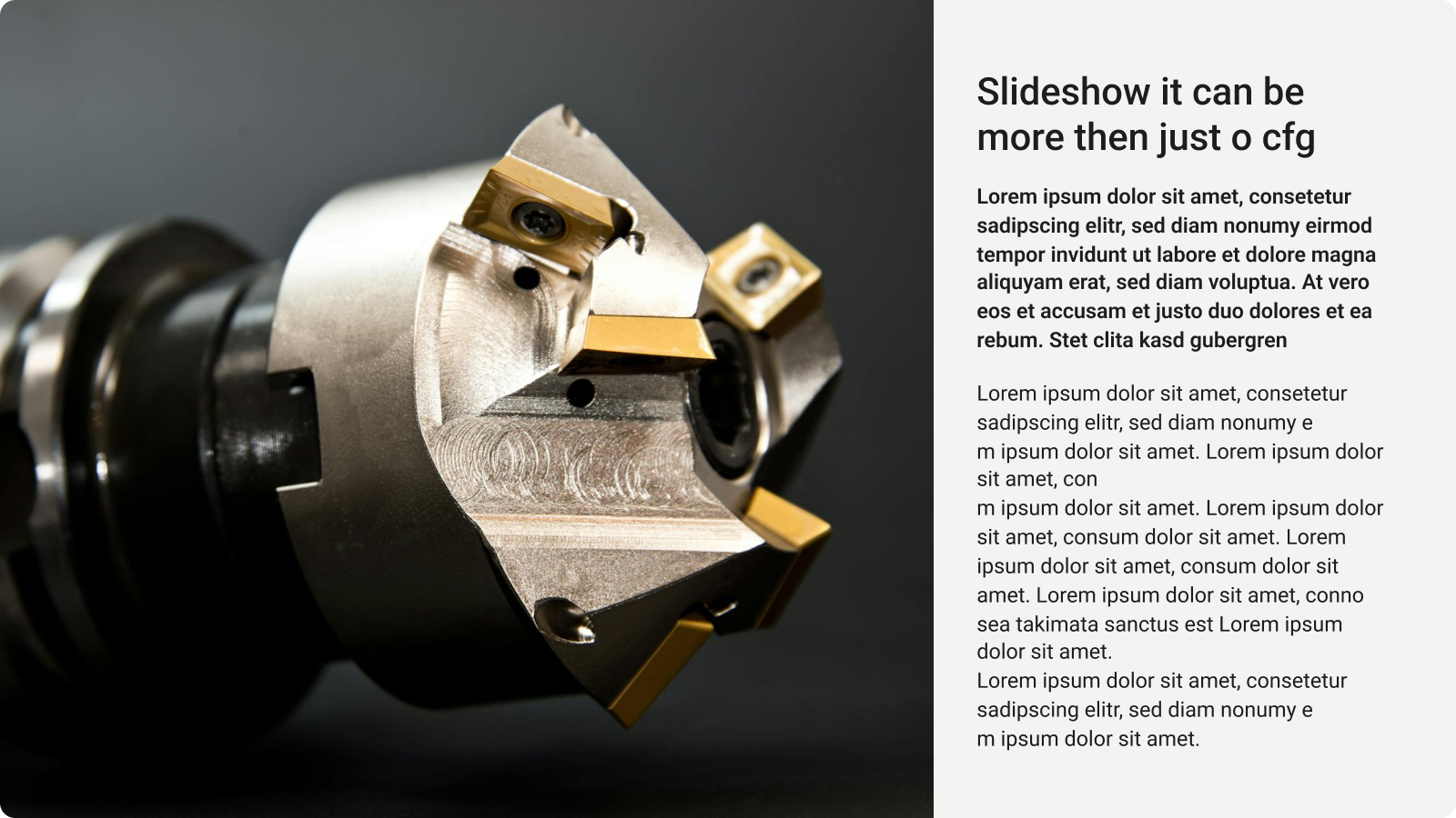 Slideshow Component Types Big Image & Text Columns